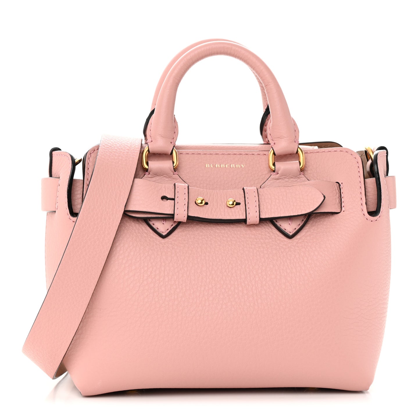 Grainy Calfskin Baby Belt Bag Ash Rose