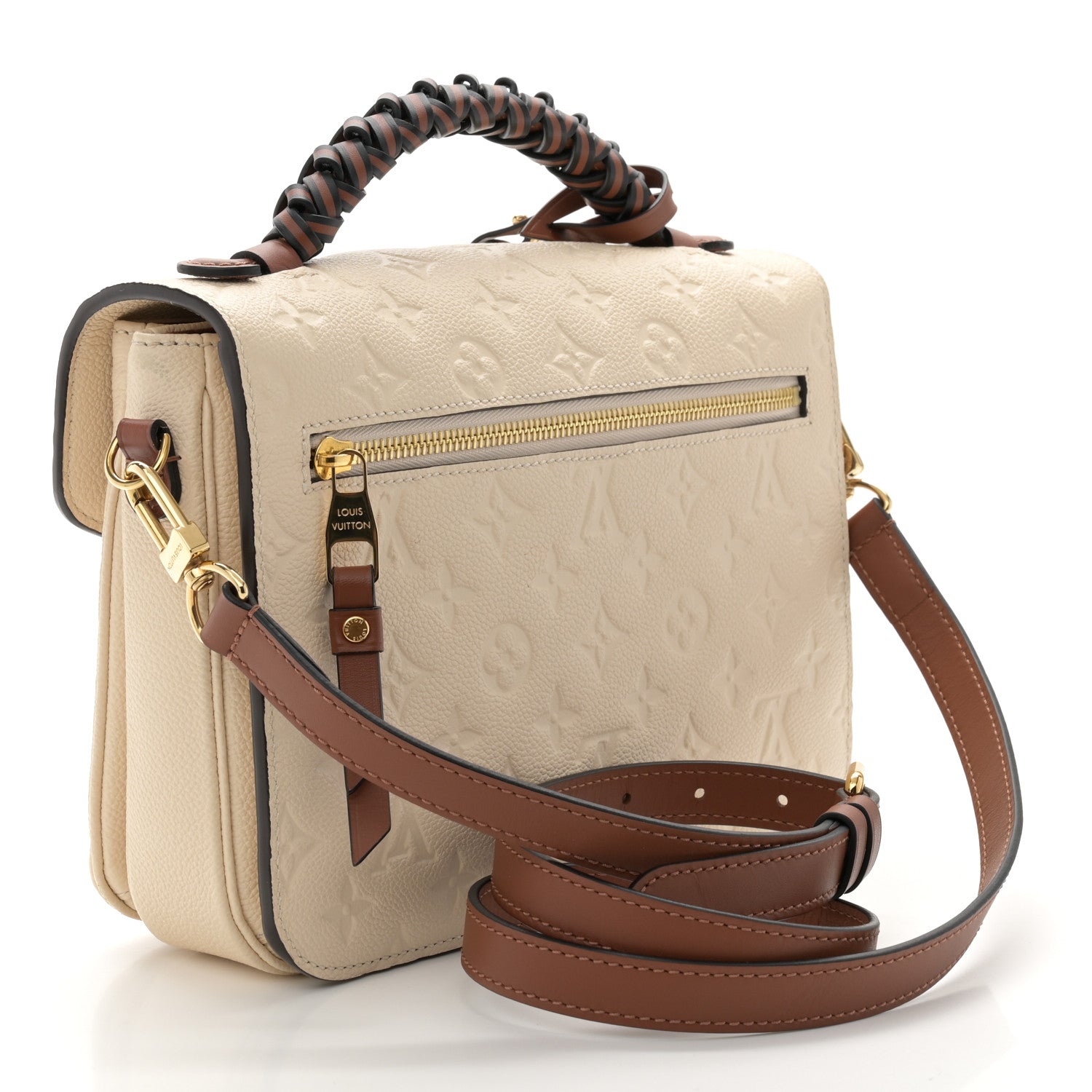 Louis Vuitton Empreinte Braided Pochette Metis Creme Beige Caramel 3 of 9