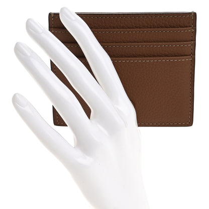 Christian Dior HOMME Grained Calfskin CD Icon Card Holder Brown 2 of 8