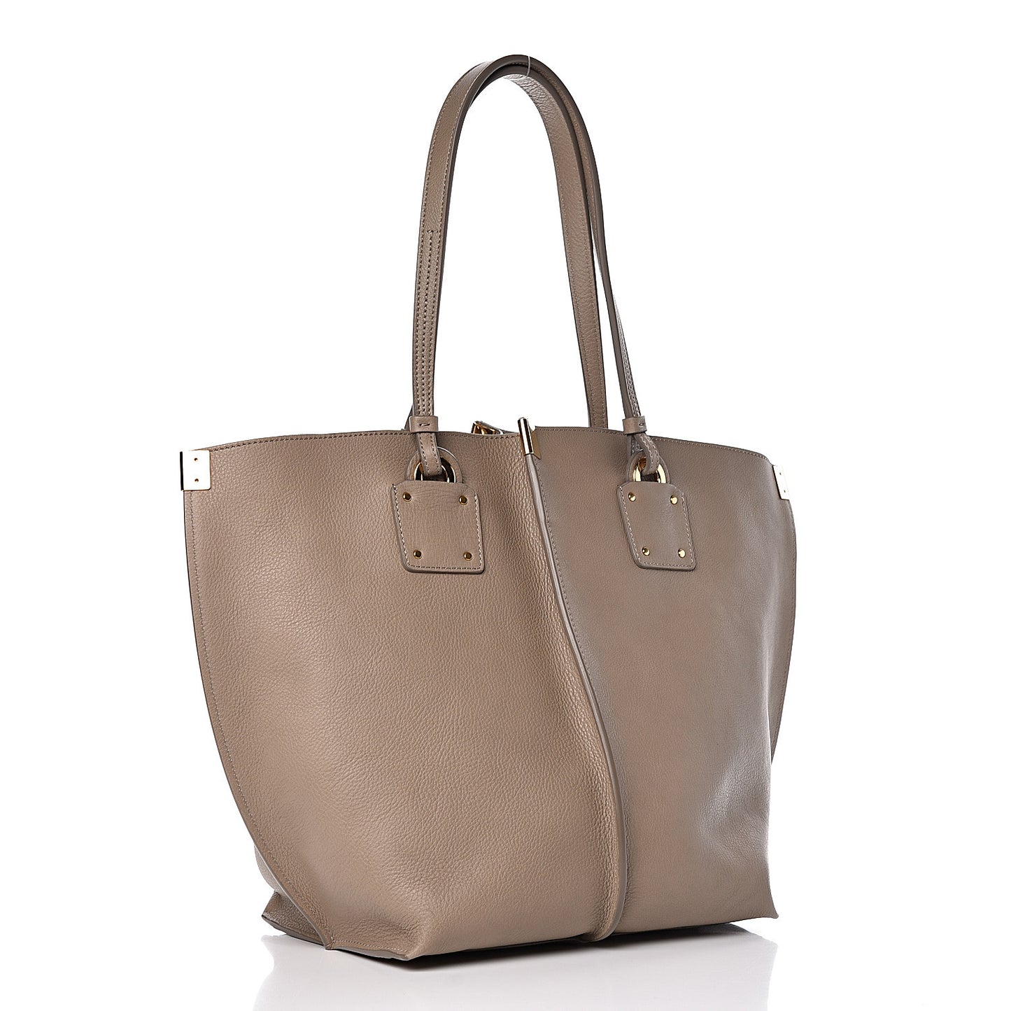 Smooth Calfskin Medium Vick Tote Motty Grey