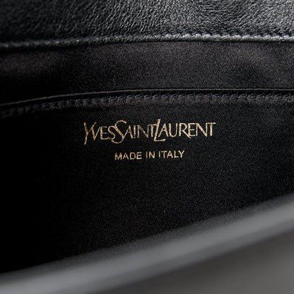 Saint Laurent Goatskin Monogram Large Belle De Jour Clutch Black 6 of 8
