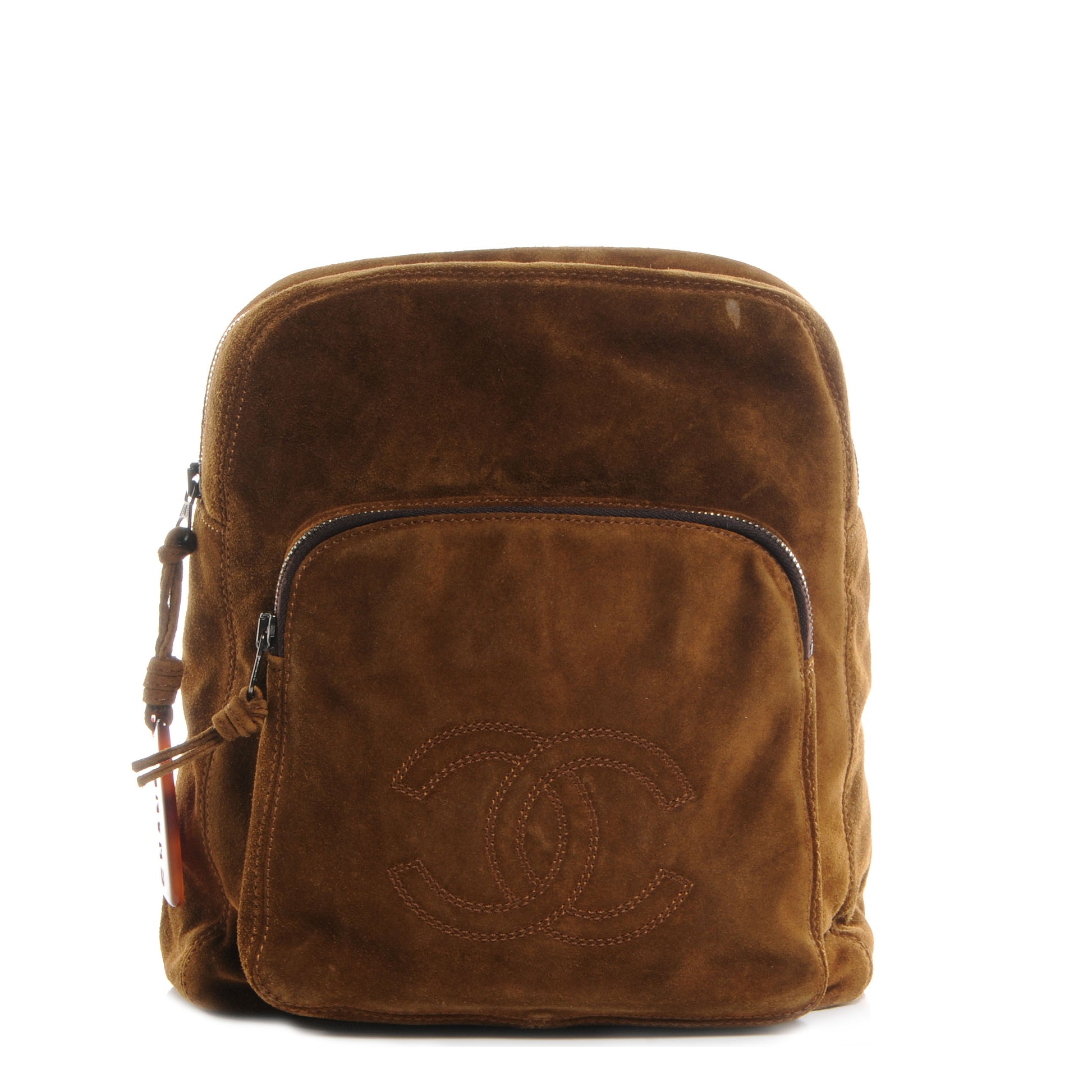 Chanel Suede Backpack Brown 1 of 7