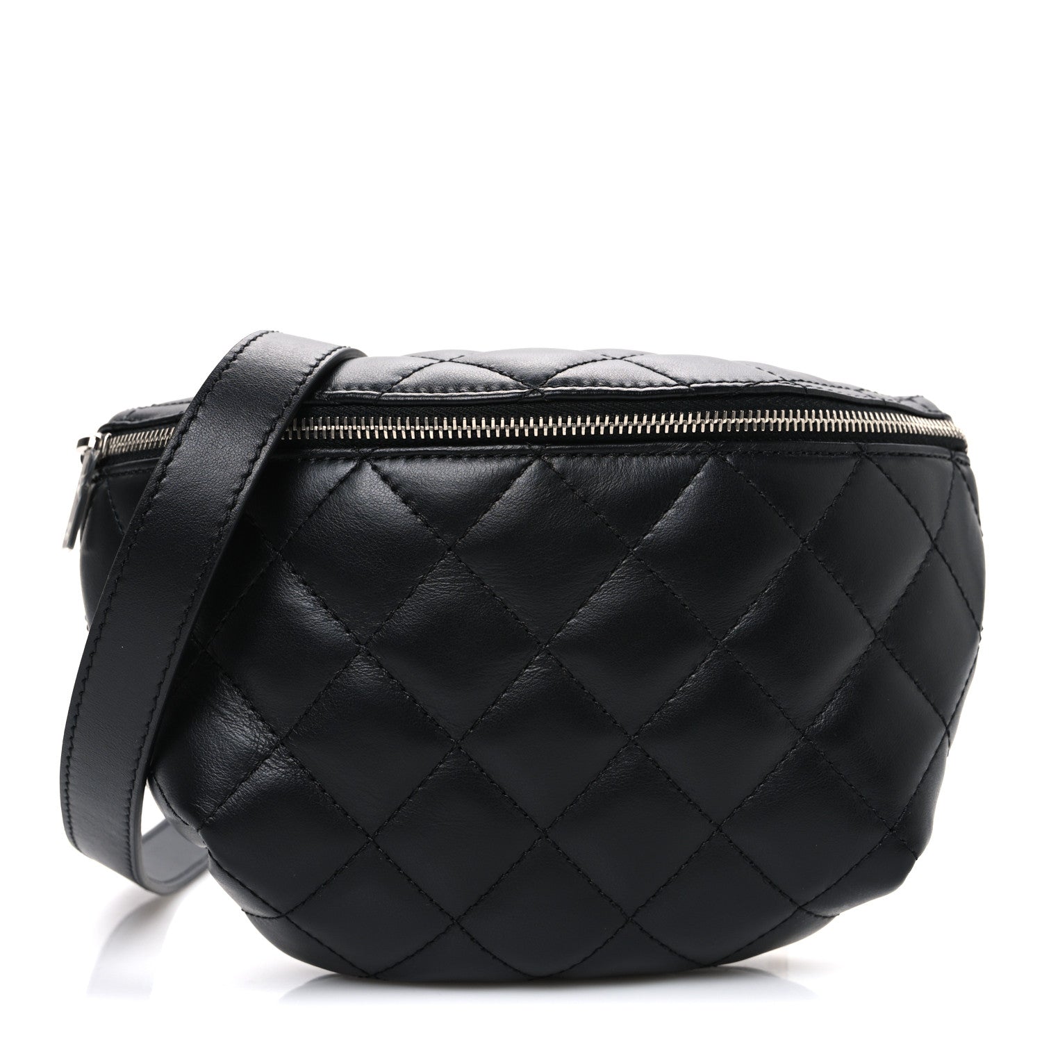 Chanel Lambskin Quilted Waist Belt Bag Black 1 of 11