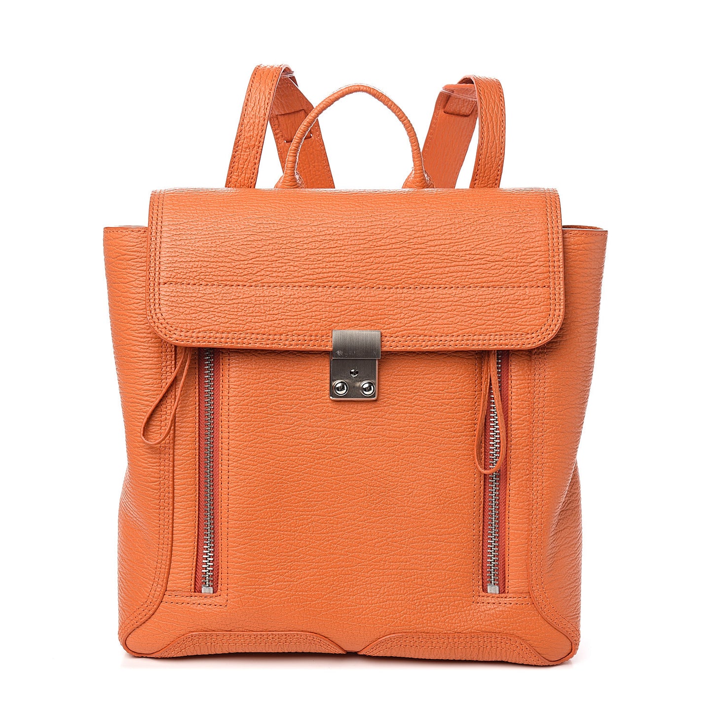 3.1 Textured Calfskin Pashli Backpack Orange