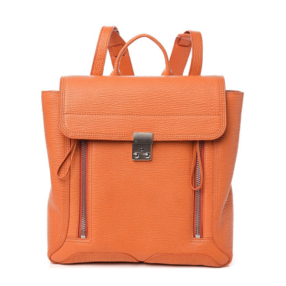 3.1 Phillip Lim 3.1 Textured Calfskin Pashli Backpack Orange 1 of 7