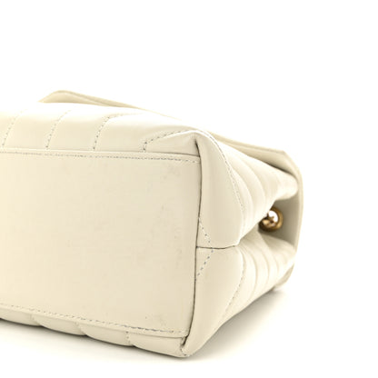 Saint Laurent Calfskin Y Quilted Monogram Small Loulou Chain Satchel Crema Soft 9 of 9