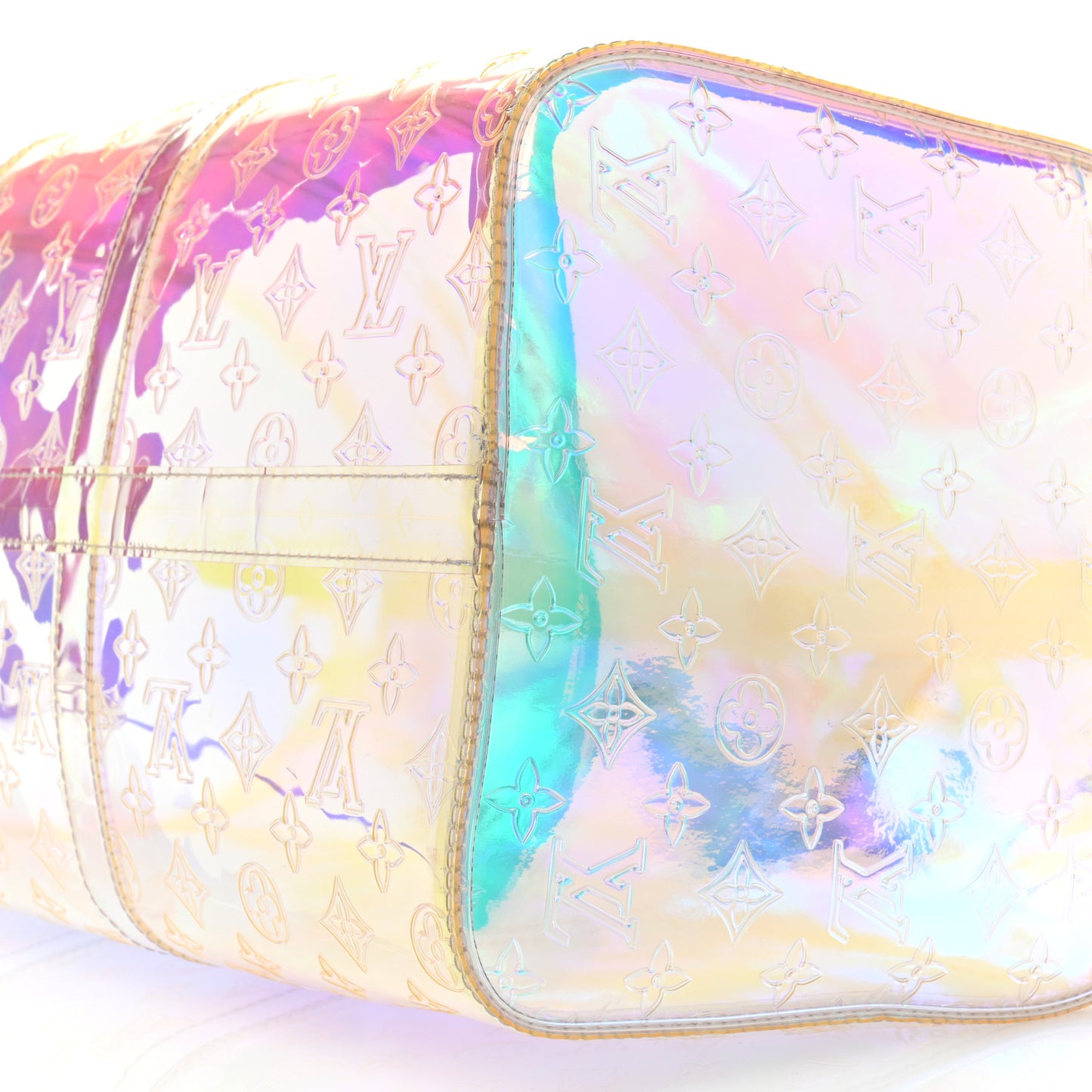PVC Monogram Keepall Bandouliere 50 Iridescent Prism