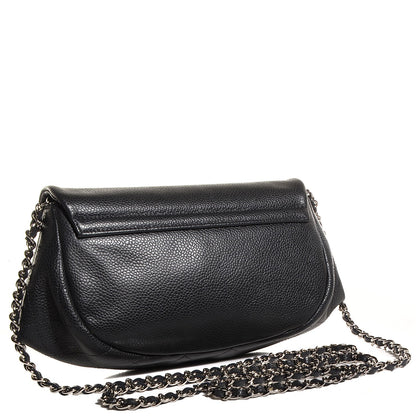 Chanel Caviar Half Moon Wallet On Chain WOC Black 3 of 7