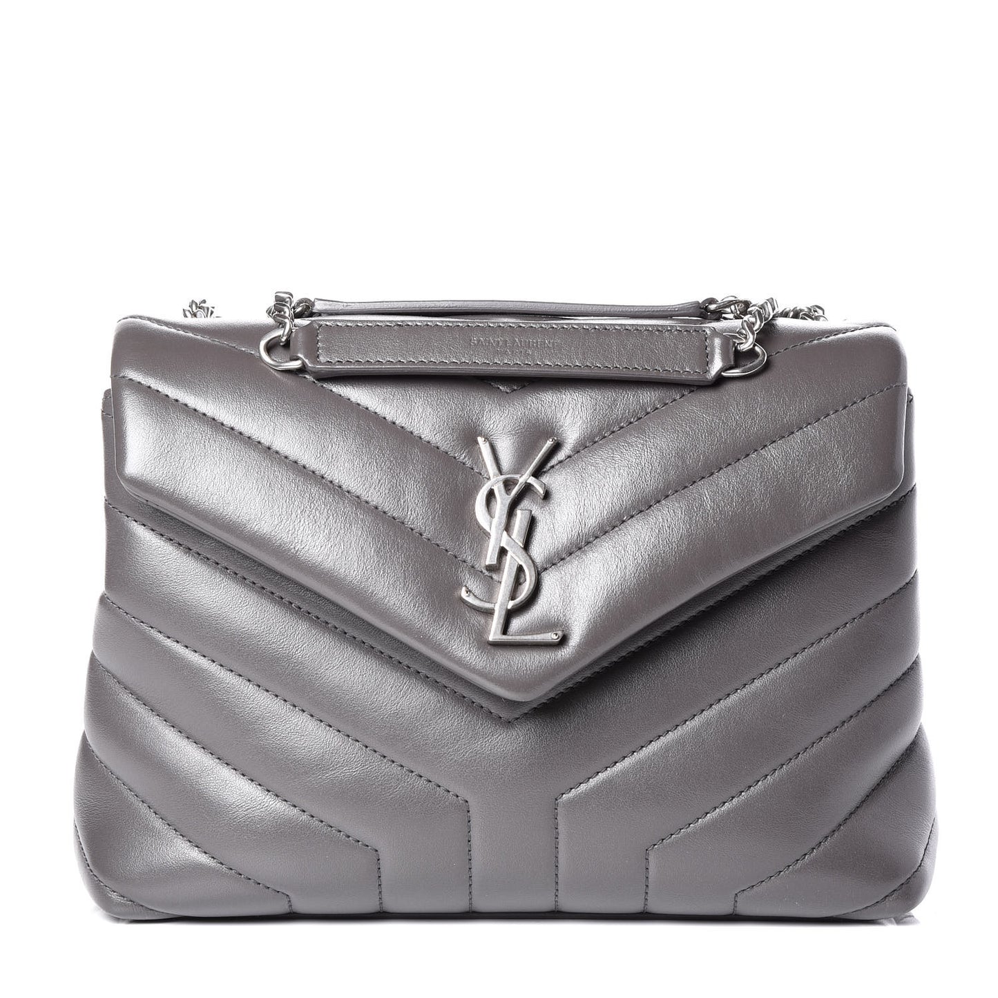 Calfskin Y Quilted Monogram Small Loulou Chain Satchel Earth