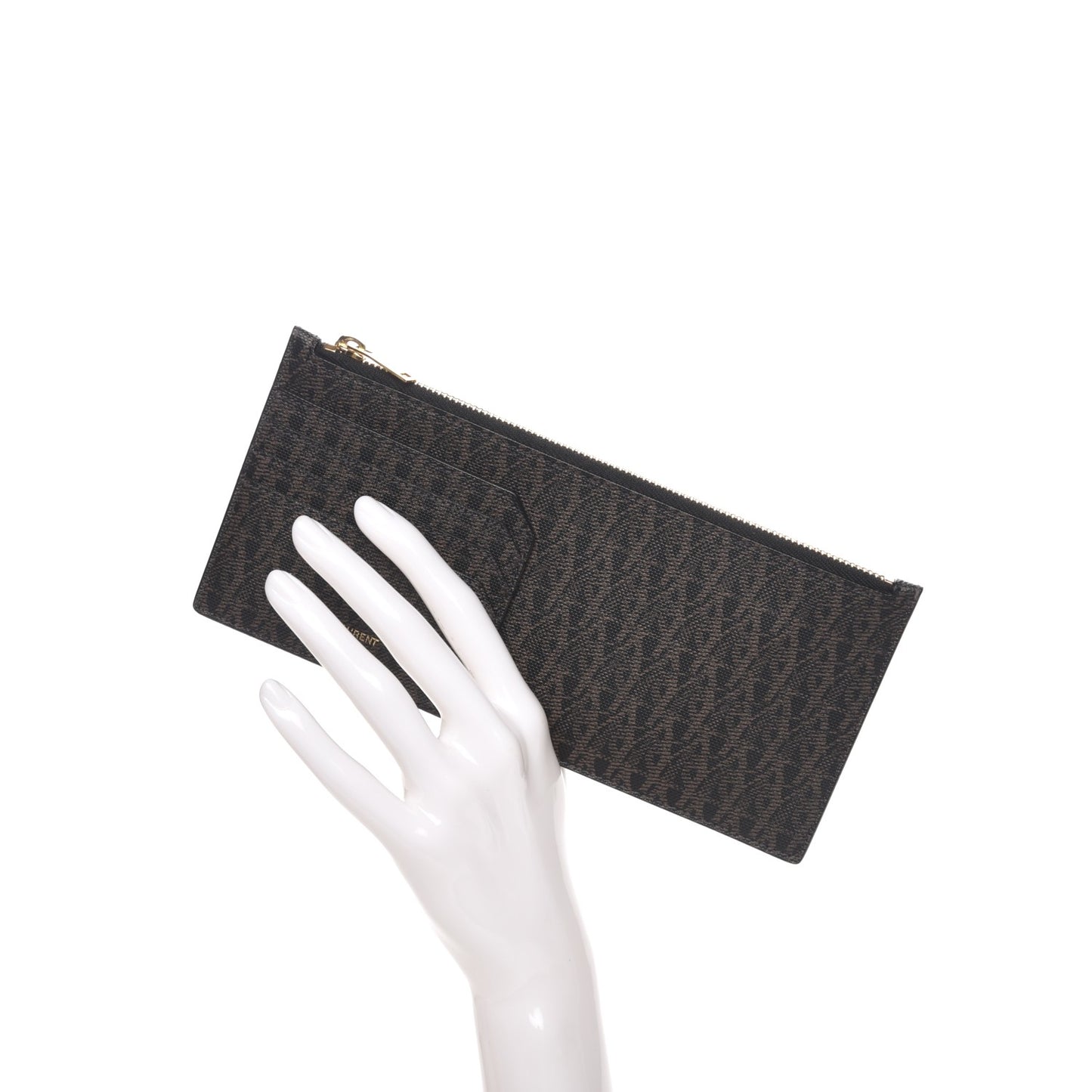 Classic Toile Monogram 4 Fragments Zip Pouch Black