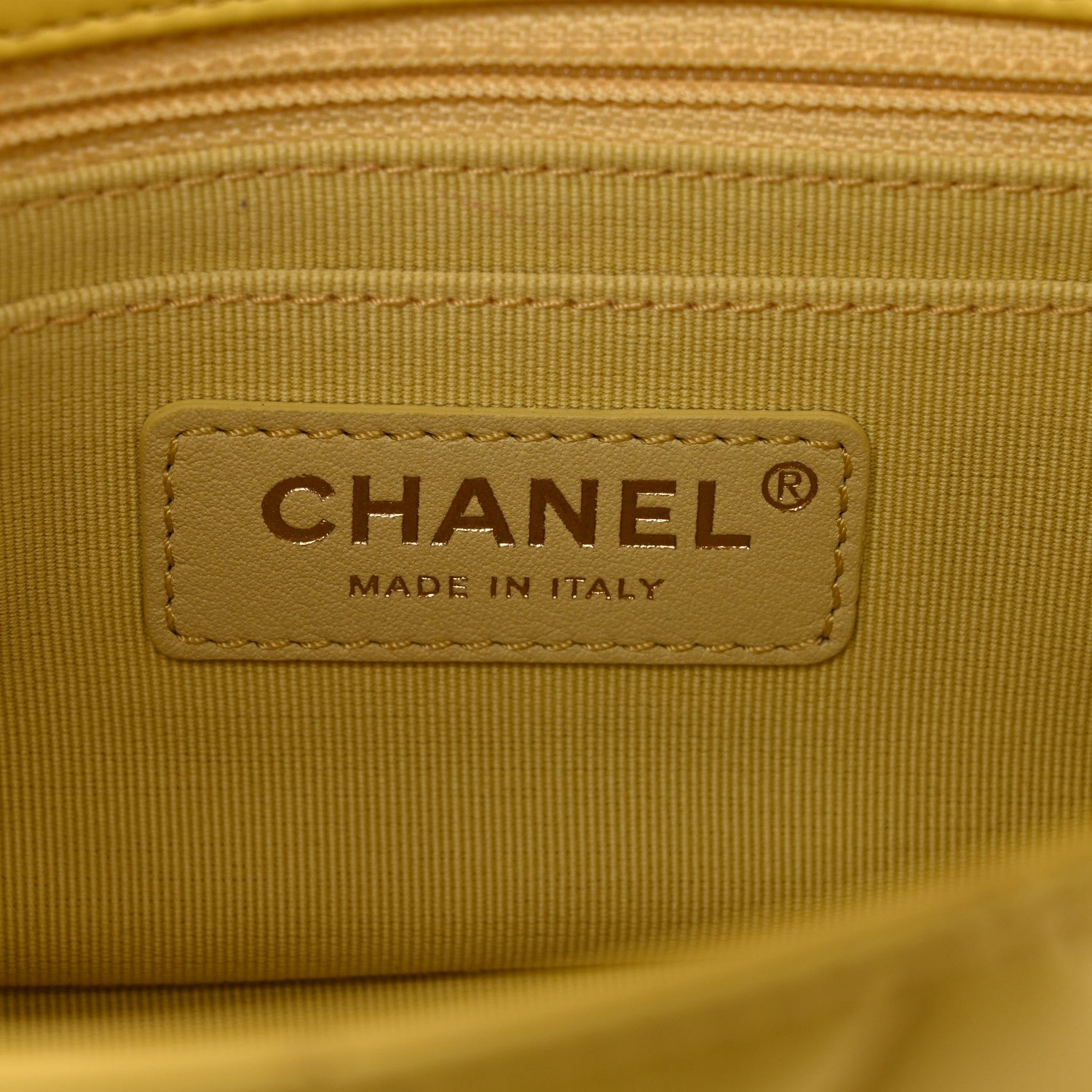 Chanel Lambskin Resin Quilted Mini Rectangular Pearl Samba Flap Yellow 6 of 12