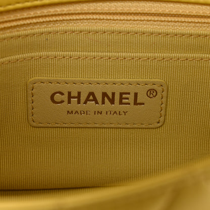 Chanel Lambskin Resin Quilted Mini Rectangular Pearl Samba Flap Yellow 6 of 12