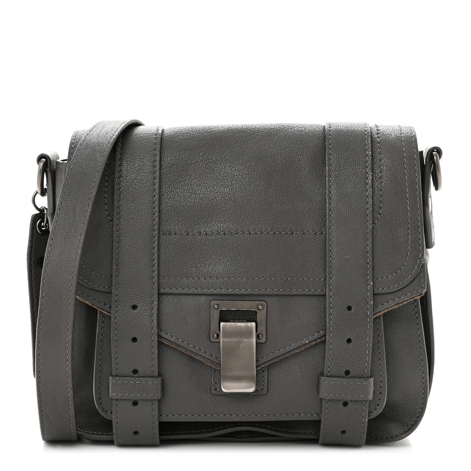 Proenza Schouler Lambskin PS1 Mini Pouch Messenger Smoke 1 of 13