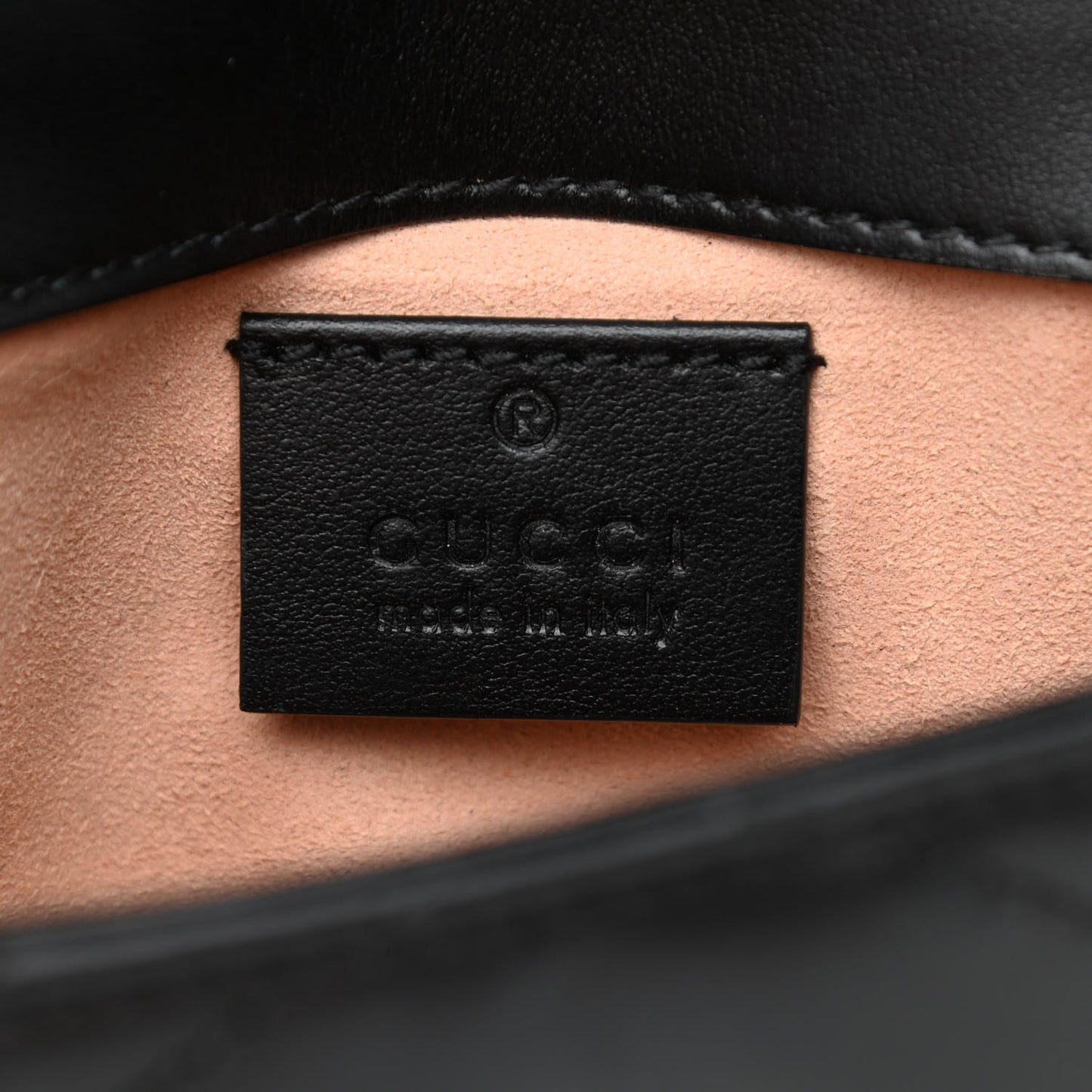 Calfskin Matelasse Super Mini GG Marmont Shoulder Bag Black