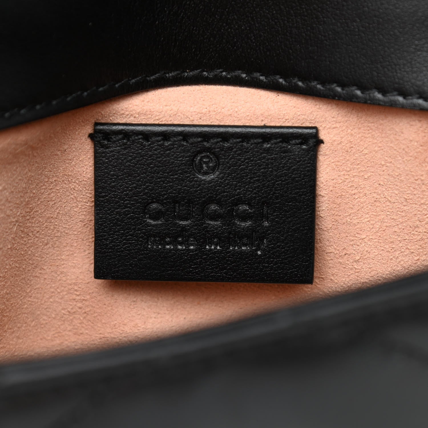 Gucci Calfskin Matelasse Super Mini GG Marmont Shoulder Bag Black 6 of 11