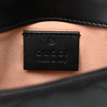 Gucci Calfskin Matelasse Super Mini GG Marmont Shoulder Bag Black 6 of 11