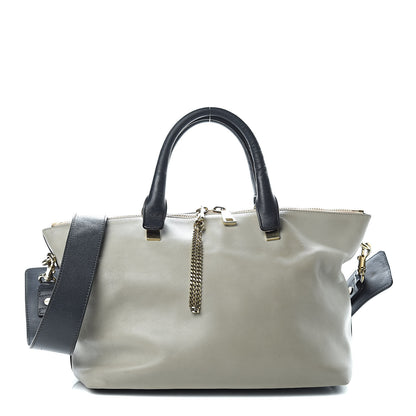 Chloe Smooth Calfskin Small Baylee Tote Marshmallow Grey Black 1 of 11
