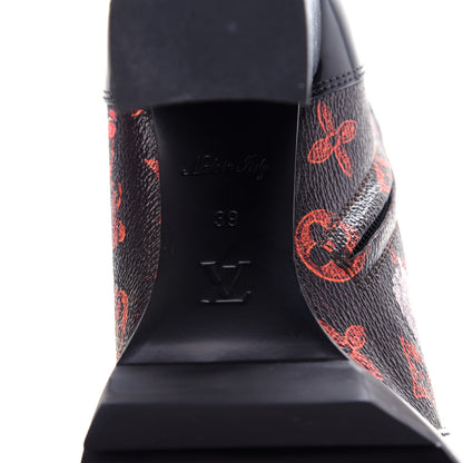 Louis Vuitton Patent Calfskin Catogram Star Trail Ankle Boots 39 Black Marron 9 of 10