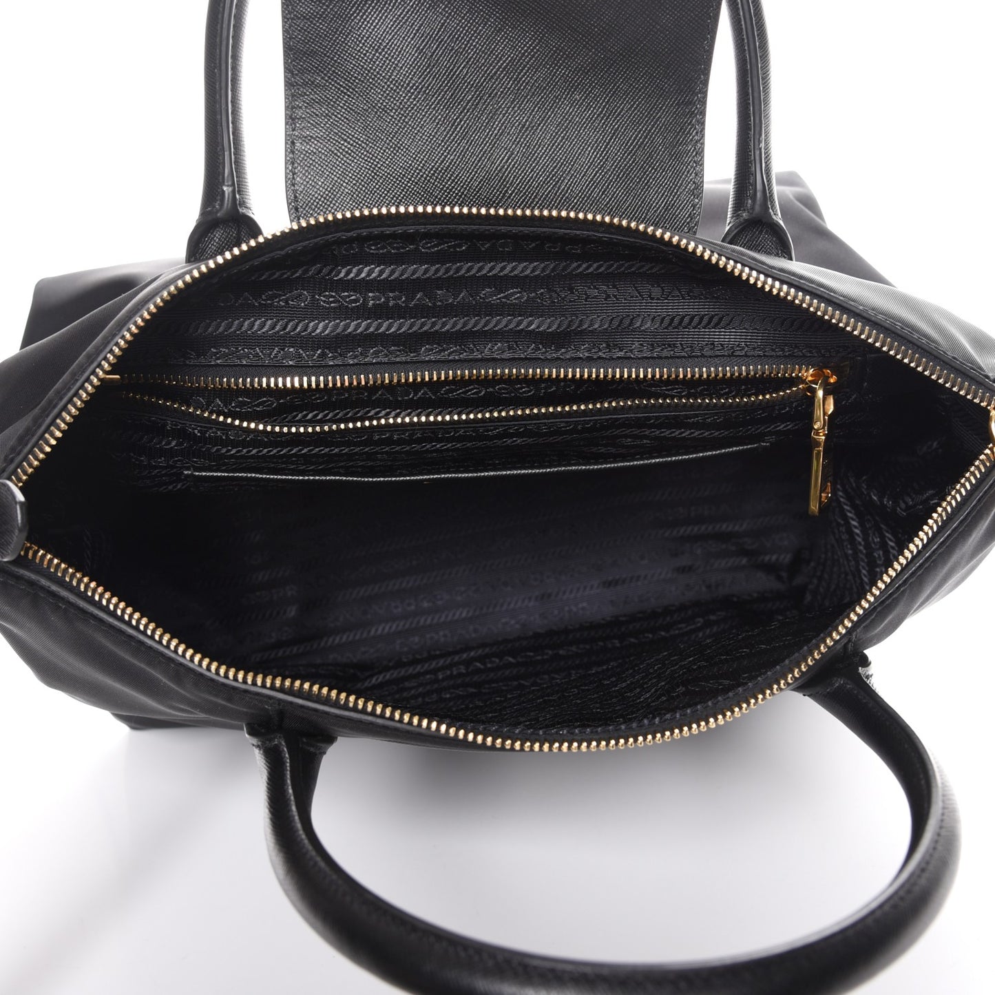 Saffiano Tessuto Nylon Tote Nero Black