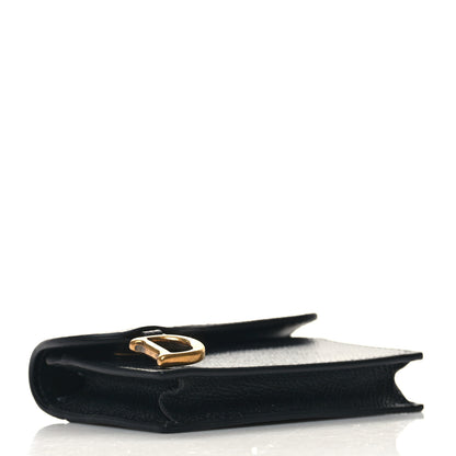 Christian Dior Grained Calfskin Saddle Card Holder Black 4 of 9
