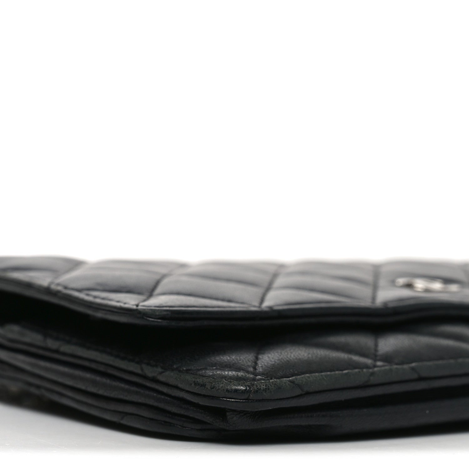 Chanel Lambskin Quilted Wallet On Chain WOC Black 10 of 12