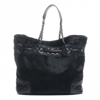 Chanel Pony Hair Quilted Drawstring Tote Black 1 of 7