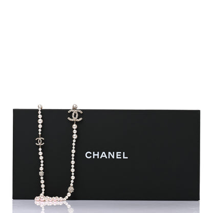 Chanel Pearl Crystal CC Cluster Long Necklace Gold 7 of 7