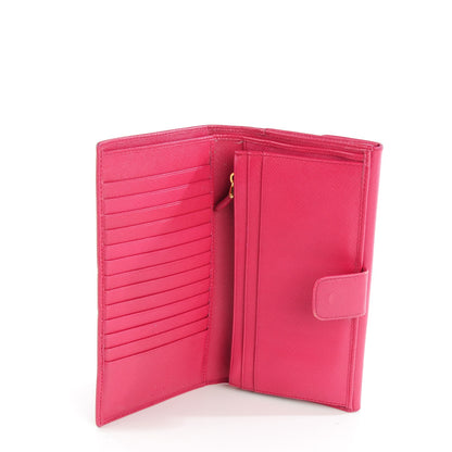 Prada Saffiano Metal Wallet Ibisco 5 of 7
