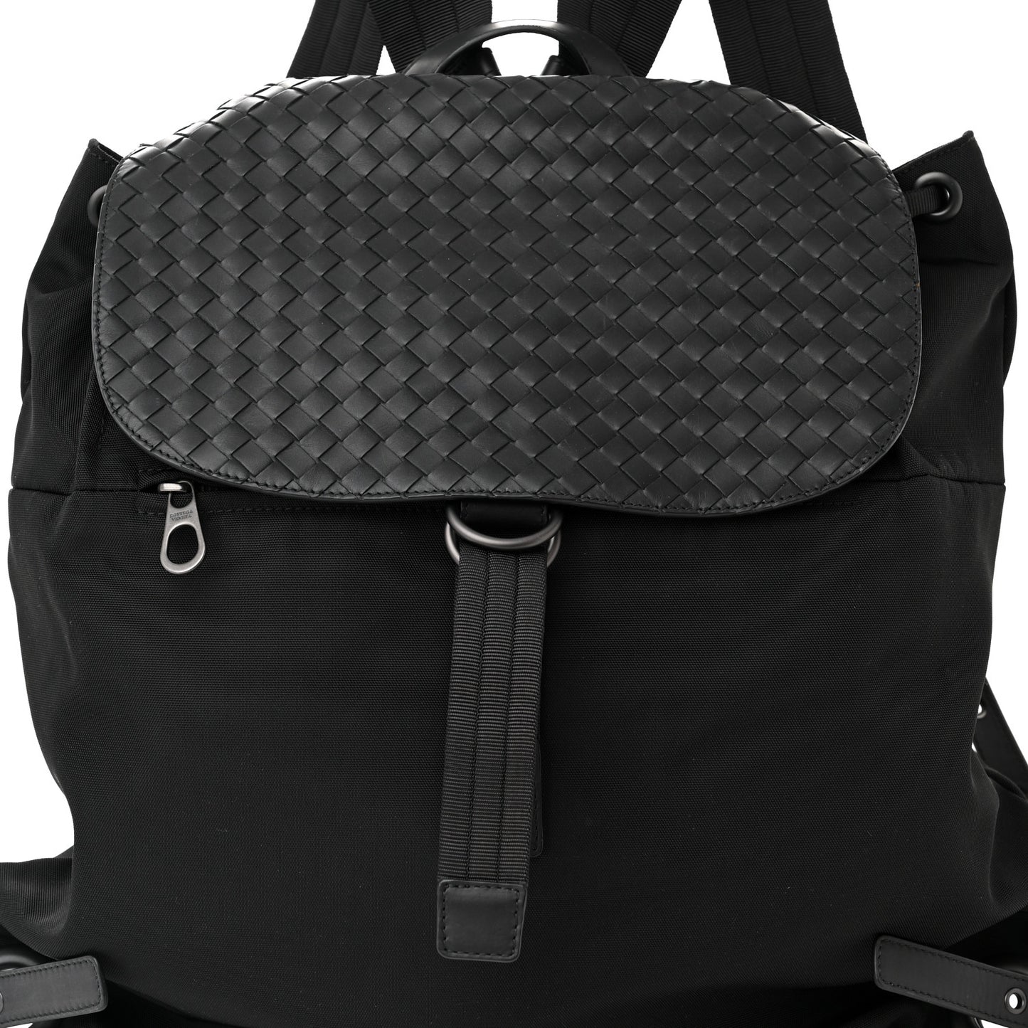 Nylon Intrecciato Backpack Black
