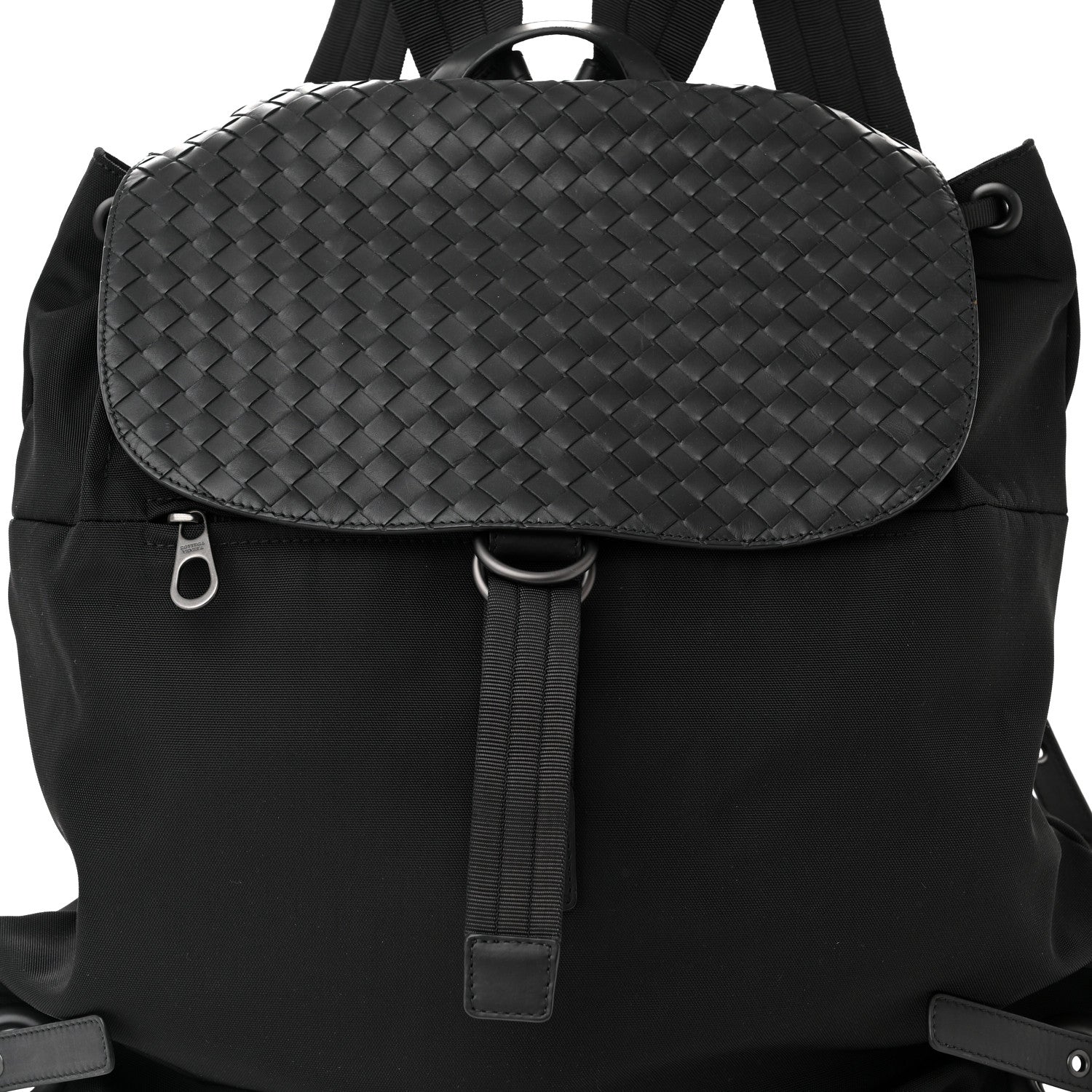Bottega Veneta Nylon Intrecciato Backpack Black 8 of 10