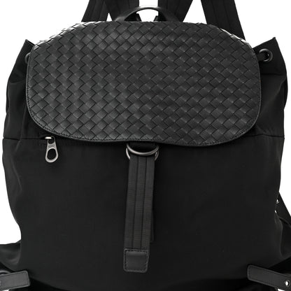 Bottega Veneta Nylon Intrecciato Backpack Black 8 of 10