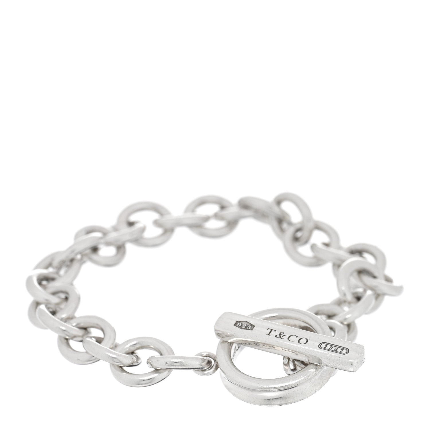 Tiffany Sterling Silver 1837 Toggle Bracelet 1 of 3