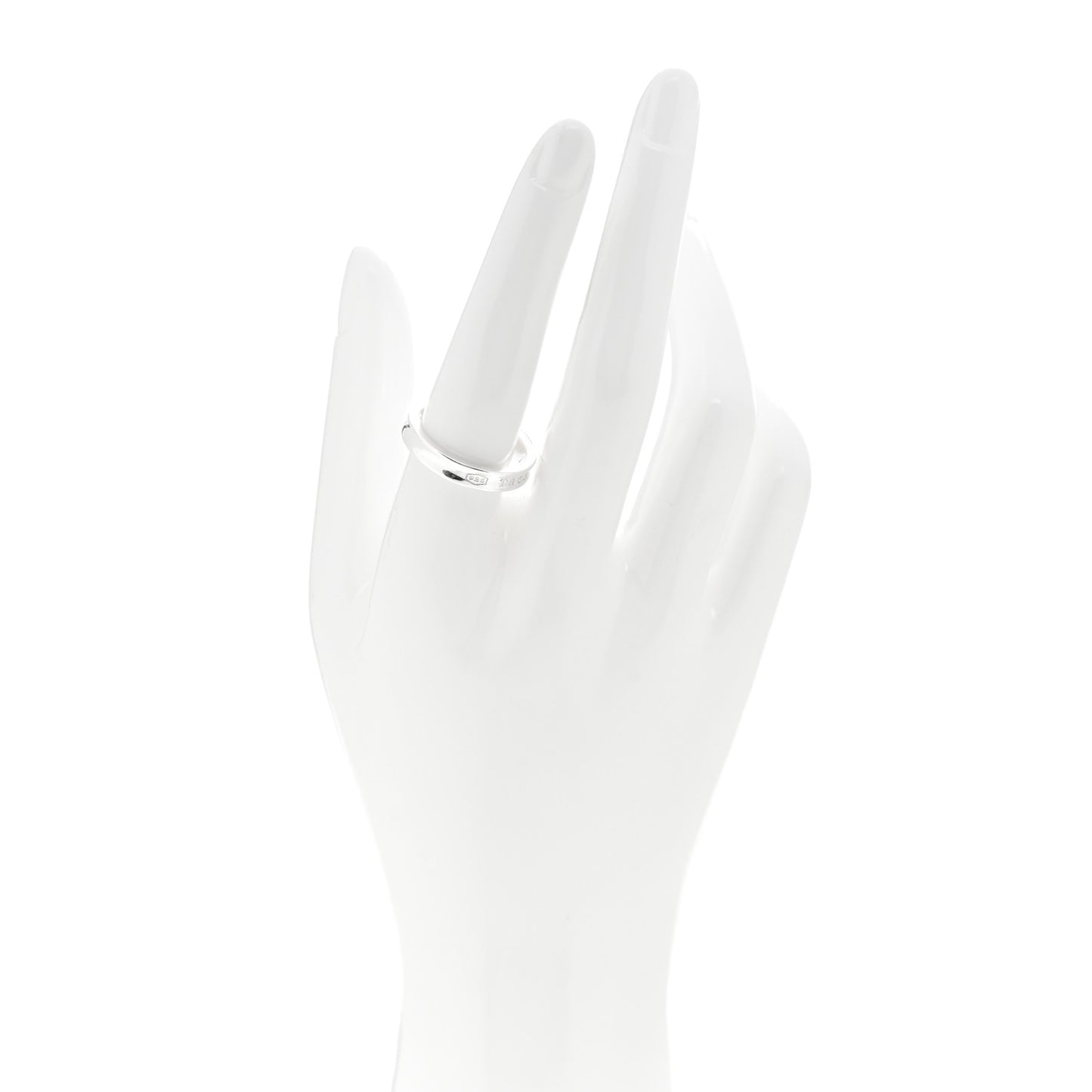Sterling Silver Narrow 1837 Band Ring 57 8