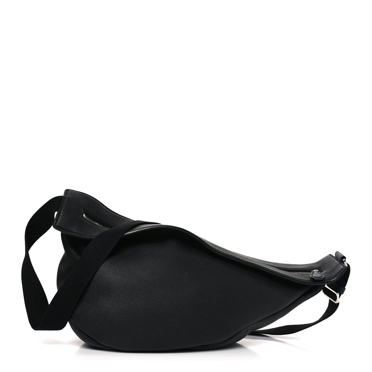 The Row Grained Calfskin Large Slouchy Banana Bag Black 1 of 10