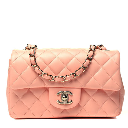Chanel Lambskin Quilted Mini Rectangular Flap Light Orange 1 of 9
