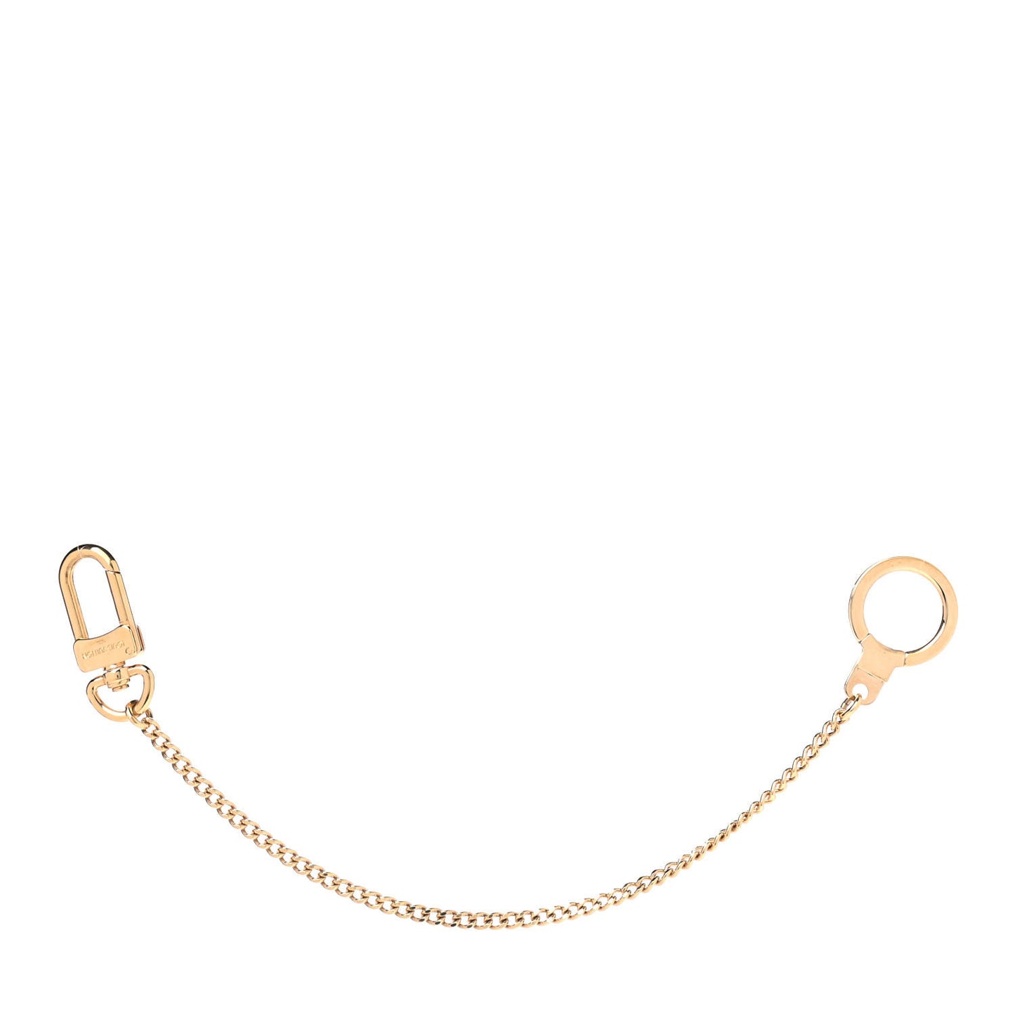Metal Pochette Extender Key Ring Chain Gold