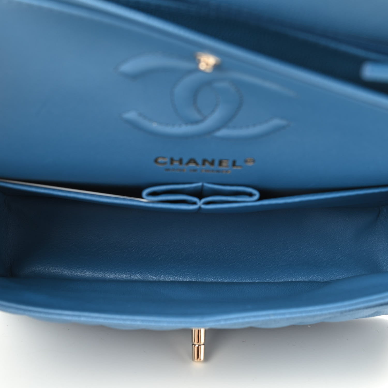 Chanel Caviar Quilted Small Double Flap Blue 7 of 9