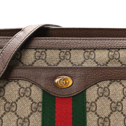 Gucci GG Supreme Monogram Web Medium Ophidia Shoulder Bag Beige New Acero 8 of 10