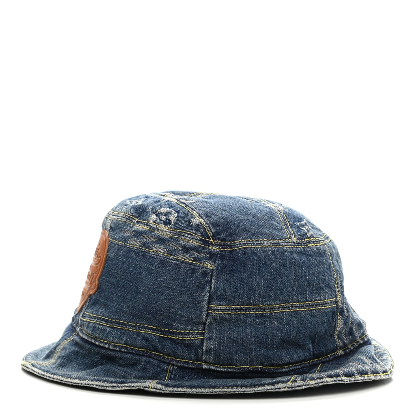 x NIGO Monogram Denim LV Made Bucket Hat M Blue