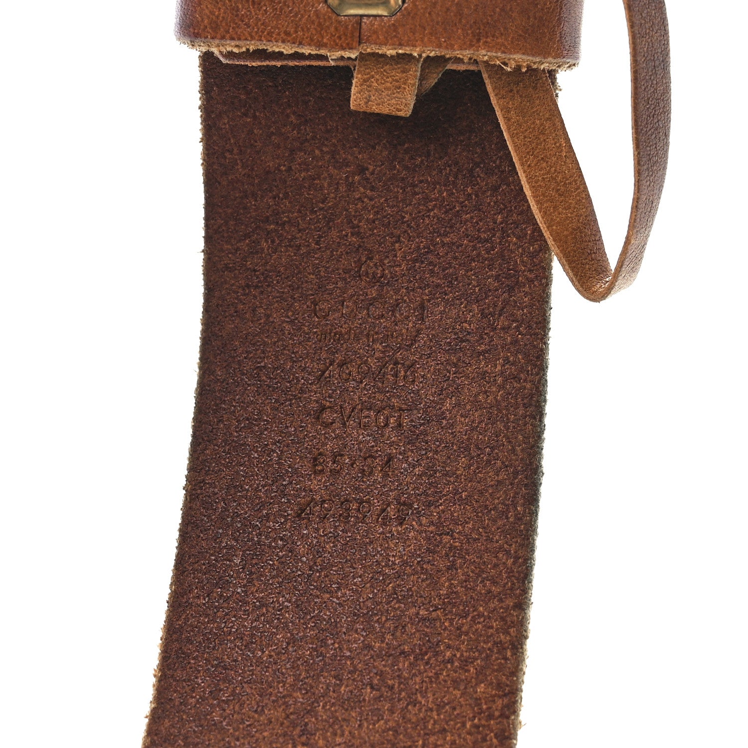 Gucci Faded Calfskin Double G 40mm Belt 85 34 Cuir 4 of 4