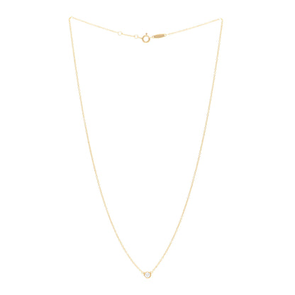 Tiffany 18K Yellow Gold Diamond .12ct Elsa Peretti Diamonds by the Yard Pendant Necklace 3 of 4