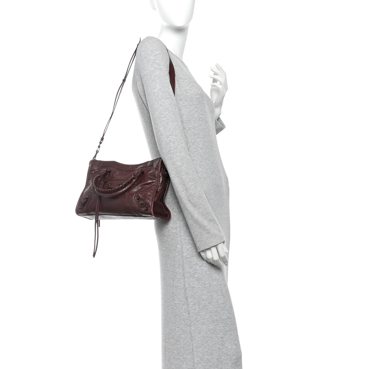 Balenciaga Agneau Arena Classic Hardware Small Le City Dark Burgundy Dark Burgundy 2 of 10