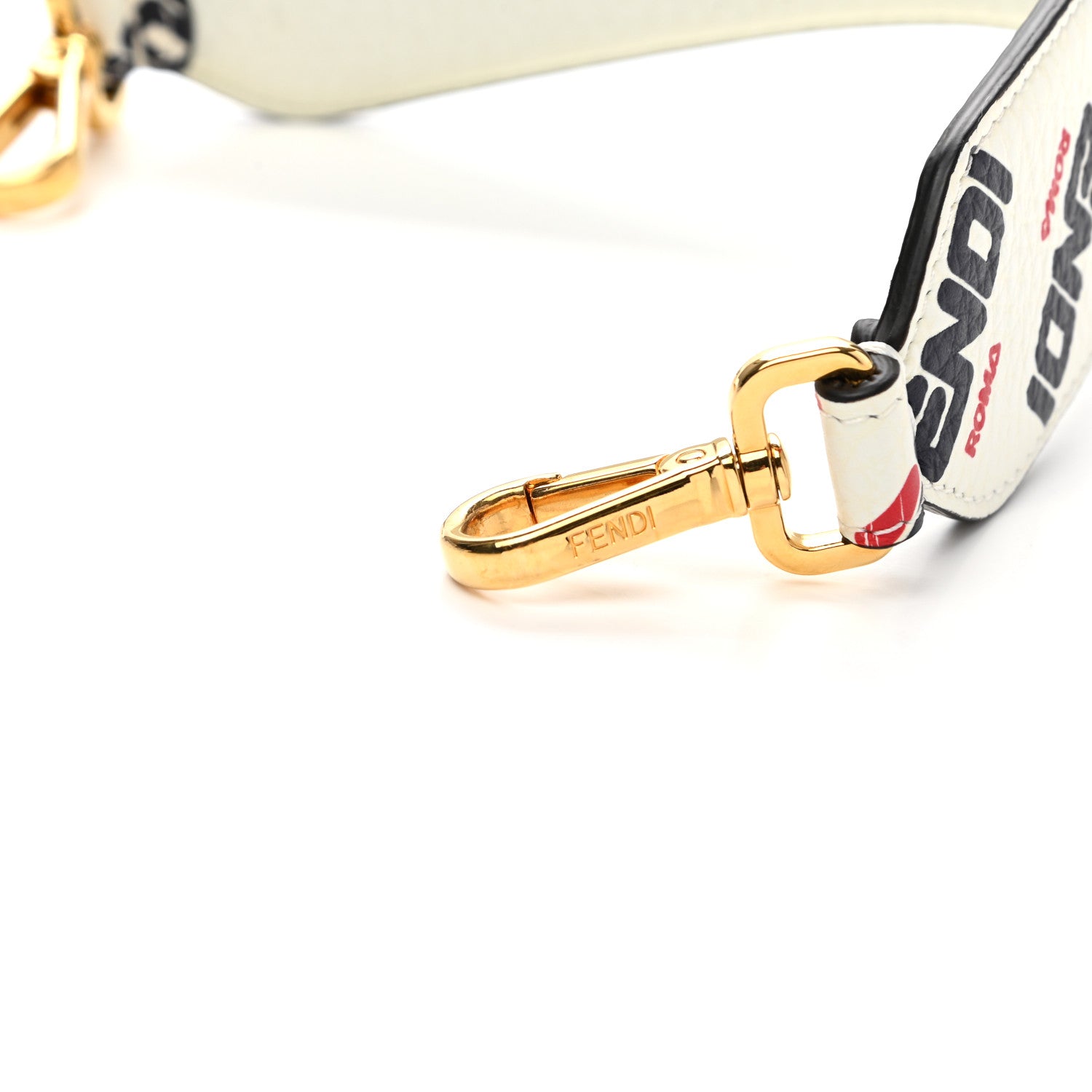 Fendi X FILA Calfskin Mania Mini Strap You White 5 of 5