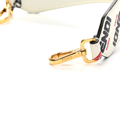 Fendi X FILA Calfskin Mania Mini Strap You White 5 of 5
