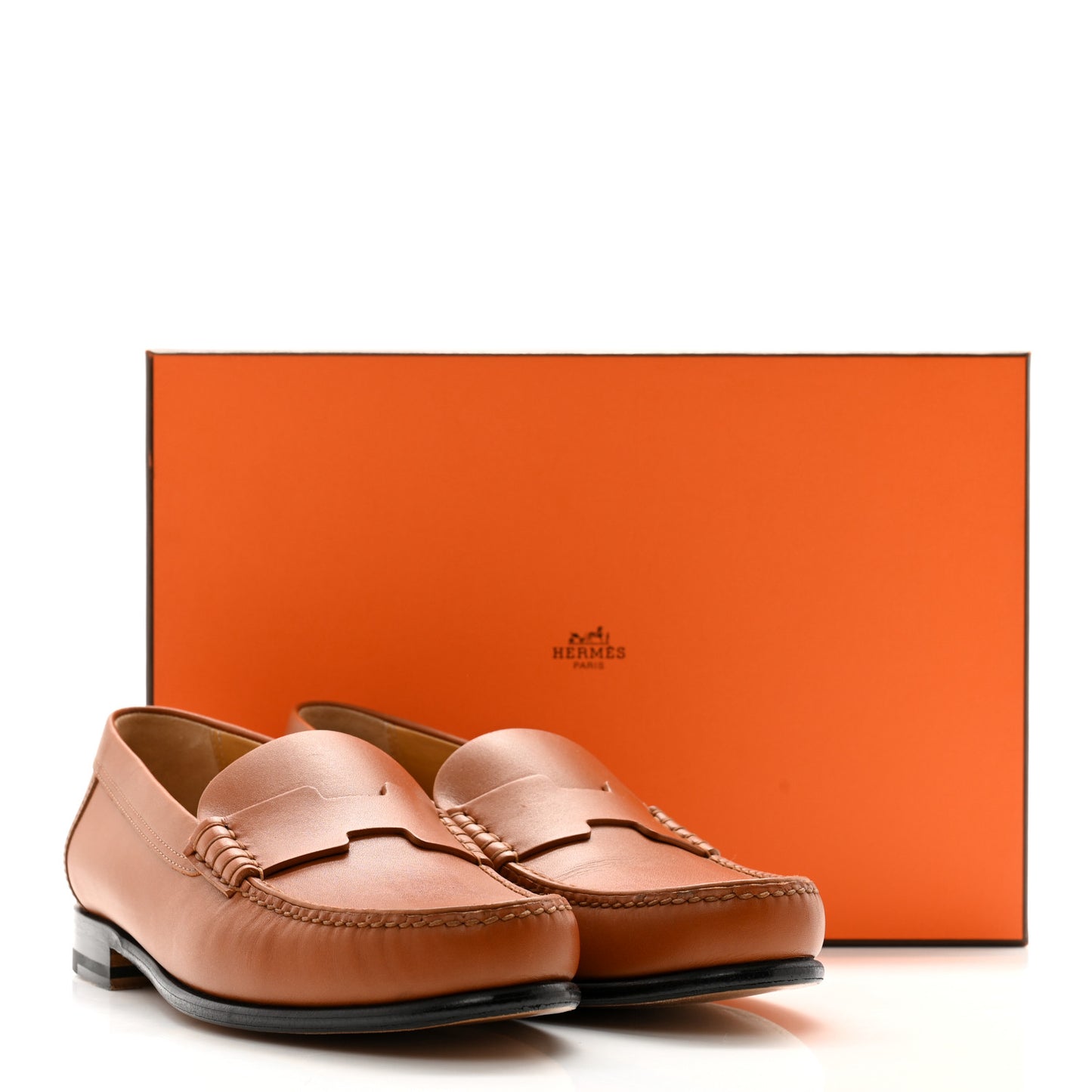 Heritage Calfskin Womens Kennedy Loafers 40 Naturel
