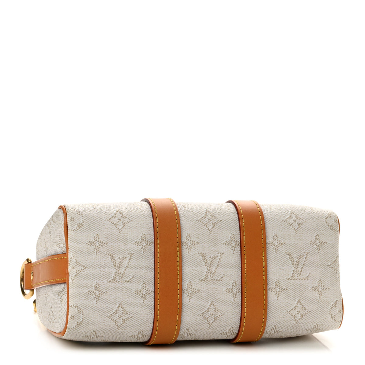 Louis Vuitton Monogram Heritage Keepall Bandouliere 25 Off White 4 of 12