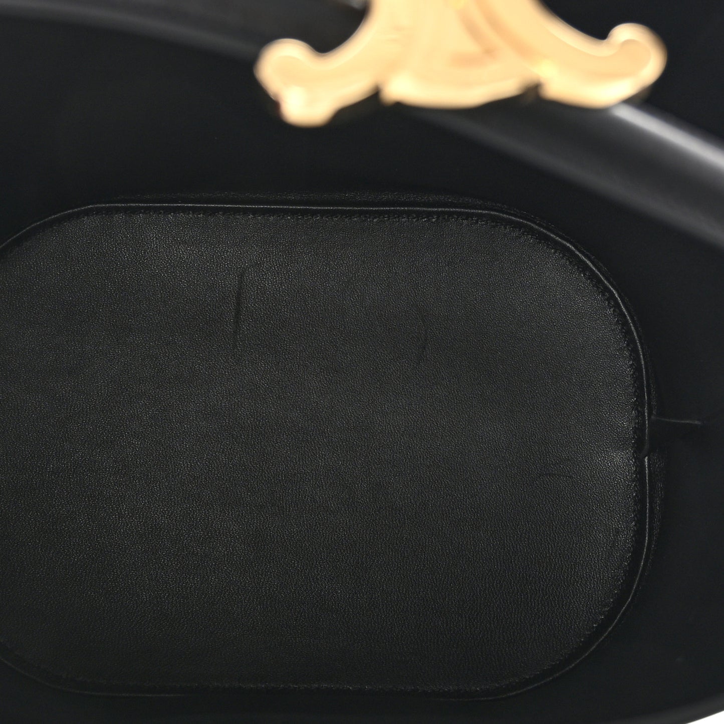 Smooth Calfskin Triomphe Medium Louise Bag Black