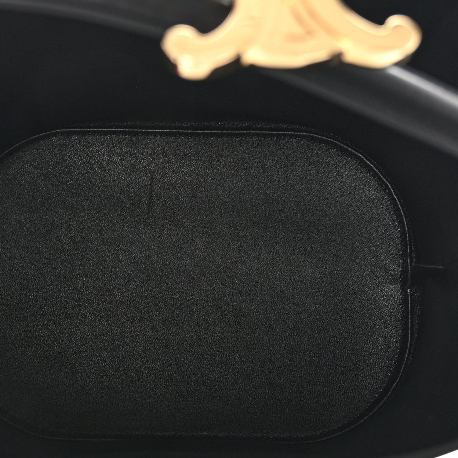 Celine Smooth Calfskin Triomphe Medium Louise Bag Black 6 of 11
