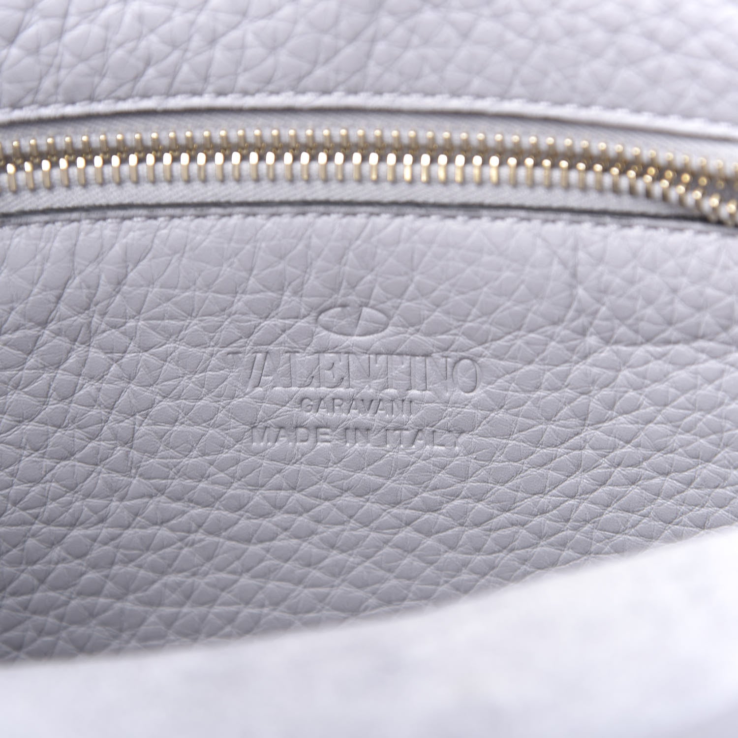 Valentino Garavani Pebbled Calfskin Small Rockstud Flip-Lock Messenger Bag Pastel Grey 6 of 9