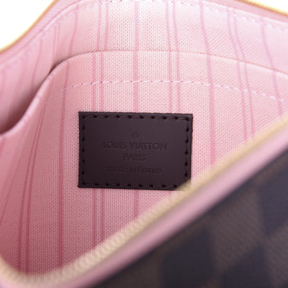 Louis Vuitton Damier Ebene Neverfull MM GM Pochette Rose Ballerine 6 of 7